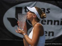 Sabine Lisicki celebrates winning the inaugural Texas Tennis Open. Photo by George Walker for DFWsportsonline